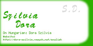 szilvia dora business card